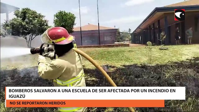 Bomberos salvaron a una escuela de ser afectada por un incendio en Iguazú