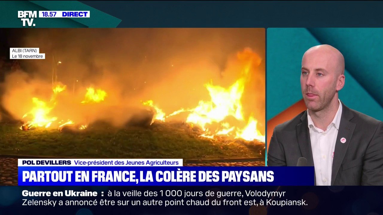 Mobilisation des agriculteurs: "Ce n'est que le début", prévient Pol Devillers, vice-président des Jeunes Agriculteurs
