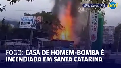 Casa de homem-bomba é incendiada em Santa Catarina