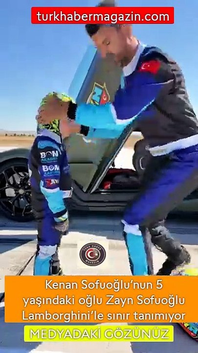 Kenan Sofuoğlu'nun 5 yaşındaki oğlu Zayn Lamborghini'le sınır tanımıyor