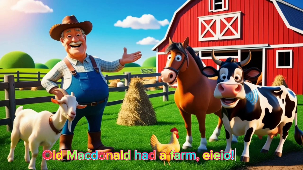 Old MacDonald Had a Farm | Fun Nursery Rhymes for Kids | Animal Sounds Song.
