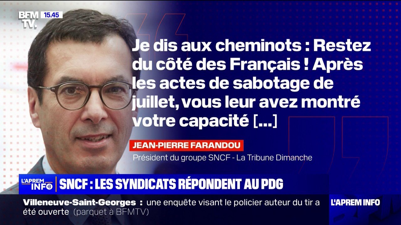 "Restez du côté des Français": le patron du groupe SNCF appelle les cheminots à renoncer à la grève