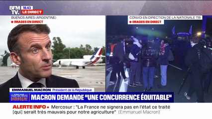 Traité UE-Mercosur: "Nous n'en sommes pas à un accord", affirme Emmanuel Macron