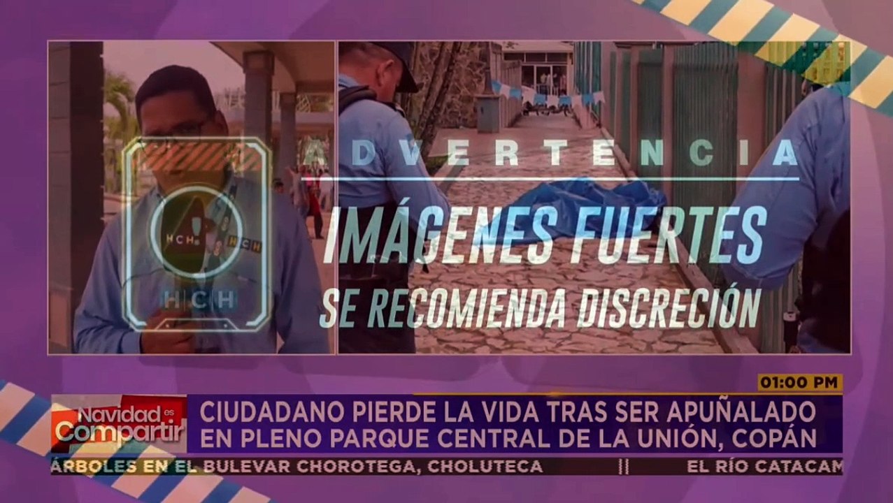 De varias puñaladas le quitan la vida a un hombre en el Parque Central de La Unión, Copán