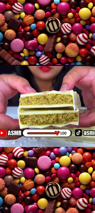 (DUBAI KNA^FEH PISTACHIO WHITE CHOCOLATE BAR/ SMR /MUKBANG/ EATING SOUNDS) smrdaily