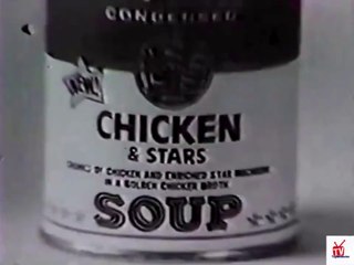 1960s animated Campbells Chicken and Stars TV commercial