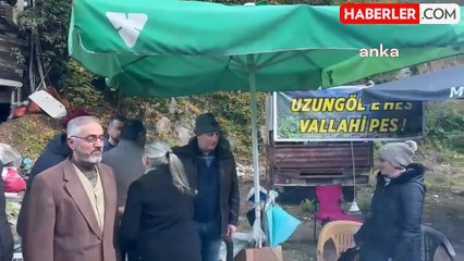 Sibel Suiçmez Uzungöl'de HES Projesine Karşı Direnişi Destekledi