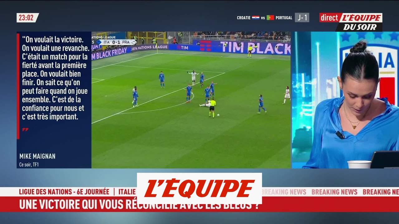 Maignan : «J'aime bien faire des arrêts quand c'est décisif» - Foot - Ligue des nations - Bleus