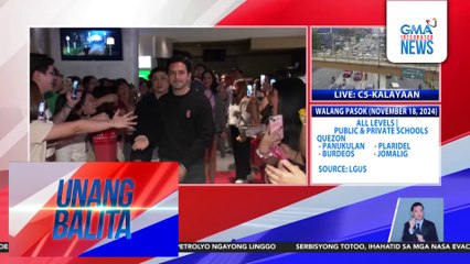 Dennis Trillo, spotted sa block screening ng "Hello, Love, Again" sa Mandaluyong | Unang Balita