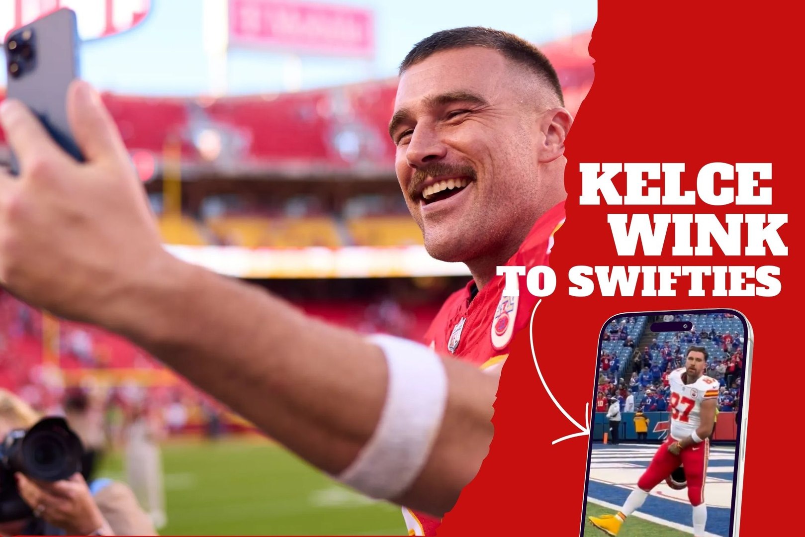 Travis Kelce winks at swifties in game preview against the Bills