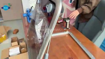 Sinooutput marine window material aluminum alloy+tempered glass, size 500x500mm.