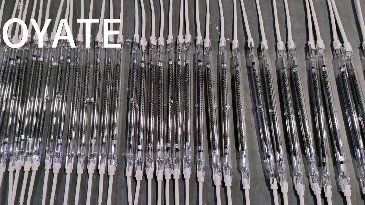 Medium wave carbon fiber quartz heater carbon fiber infrared heating lamp 500w