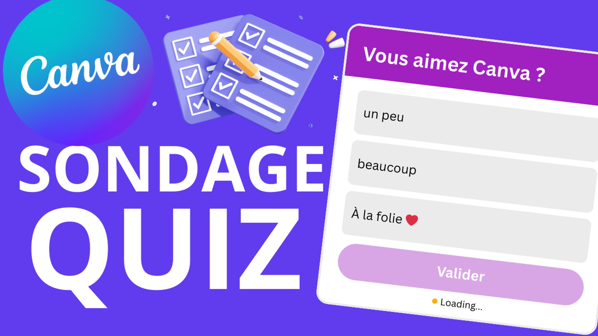 Créer un NOUVEAU Sondage ou Quizz sur CANVA