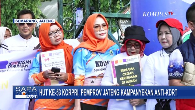Keseruan Ribuan ASN Jawa Tengah Ikut Kampanye Anti-KDRT Peringati HUT ke-53 Korpri
