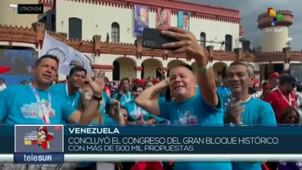 En Venezuela concluyó el congreso del gran bloque histórico con más de 500 mil propuestas