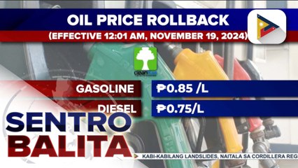 Halos pisong bawas-presyo sa mga produktong petrolyo, ipatutupad bukas