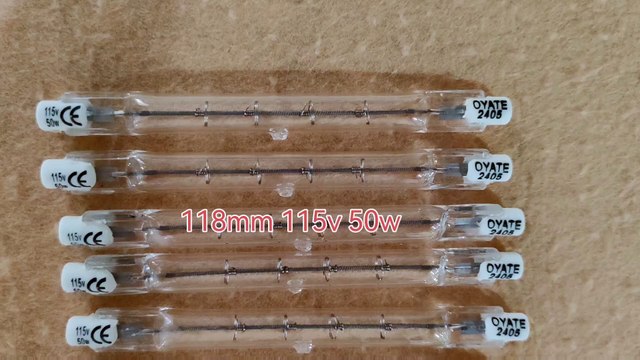 118mm 115v 50w R7S halogen bulbs infrared heating lamps for poultry heating