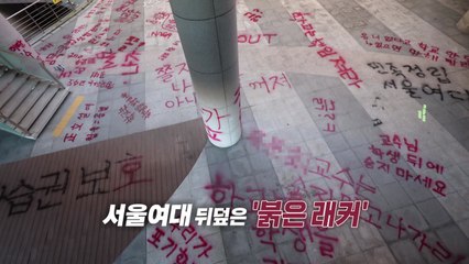 "학교가 룸살롱이냐" 서울여대도 '붉은 래커'...과격 시위 왜? [앵커리포트] / YTN