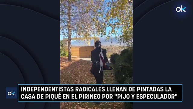 Independentistas radicales llenan de pintadas la casa de Piqué en el Pirineo por pijo y especulador