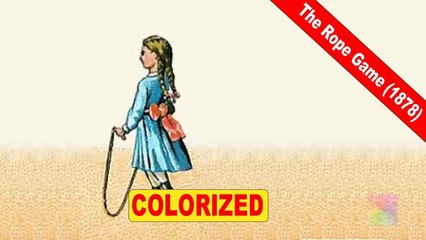 The Rope Game (1878) | Le jeu de corde | Old French Colorized Animated Movie
