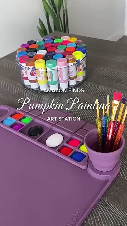 Painting_Pumpkins_Art_Station_Restock_🎨🎃_#pumpkinpainting_#pumpkinpaintingideas_#amazonfinds