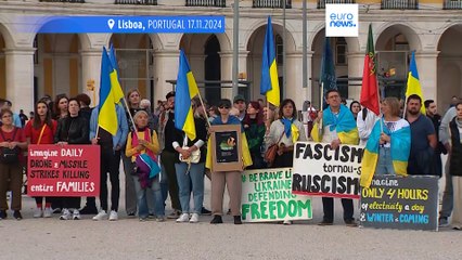 Manifestações pró-Ucrânia em toda a Europa