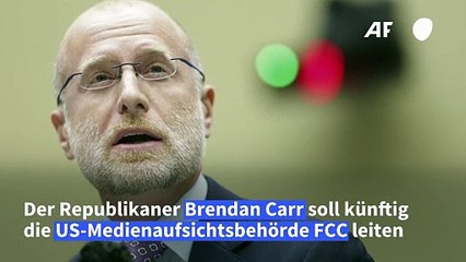 Republikaner Carr soll US-Medienaufsicht leiten
