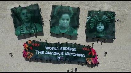 G20, a Rio striscione accoglie i leader: l'Amazzonia ci guarda