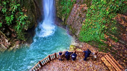 Aktaş Şelalesi'nde Tabiatın ahengi ziyaretçileri mest ediyor
