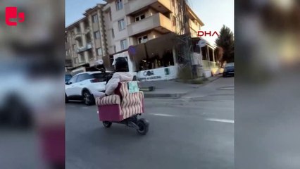 Koltuk monte ettiği skuter ile yolculuğa para cezası
