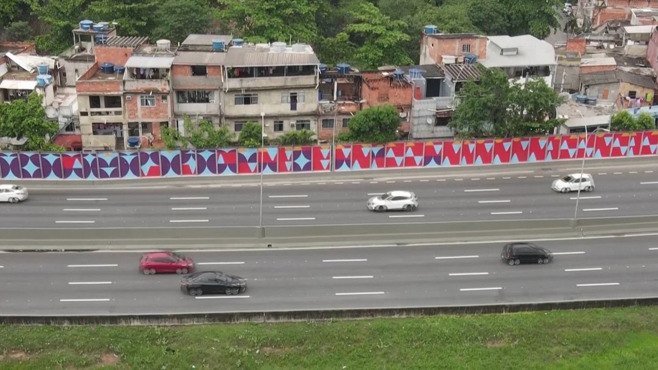 Paneles de colores para ocultar las favelas a los líderes del G20