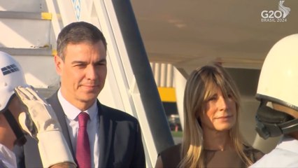 Pedro Sánchez y Begoña Gómez llegan a Río de Janeiro para la reunión del G20