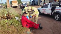 Motociclista quebra o braço após sofrer acidente às margens da PRc-467