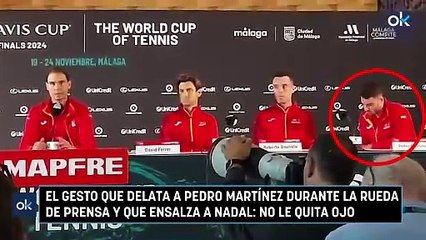 El gesto que delata a Pedro Martínez durante la rueda de prensa y que ensalza a Nadal: no le quita ojo