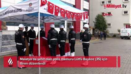 Şehit polis memuru Lütfü Beykoz için tören düzenlendi