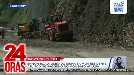 Kennon Road, limitado muna sa mga residente kasunod ng pagguho ng mga bato at lupa | 24 Oras