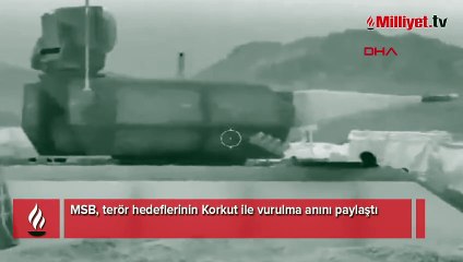 MSB, terör hedeflerinin Korkut ile vurulma anını paylaştı