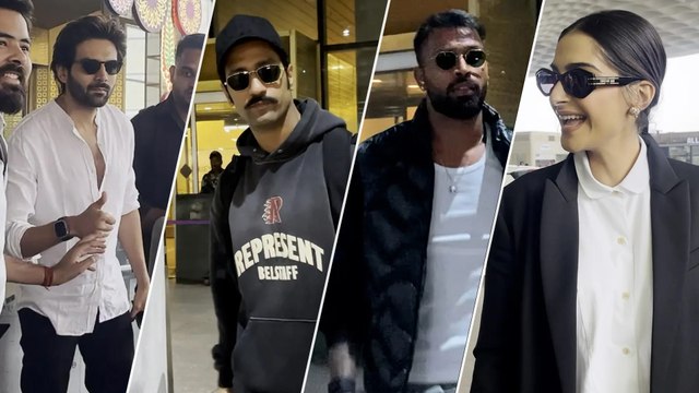 Starry Airport Looks: Kartik Aaryan, Sonam Kapoor, Vicky Kaushal & Hardik Pandya Snapped In Style