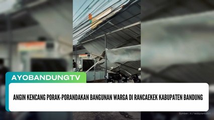 Angin Kencang Porak-porandakan Bangunan Warga di Rancaekek Kabupaten Bandung