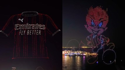 Una maglia del Milan in cielo? Lo spettacolo di droni a Dubai a tinte rossonere