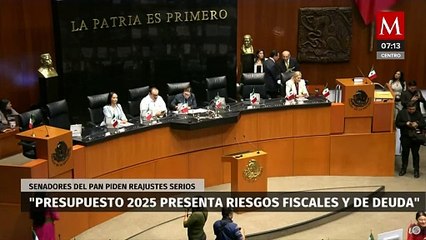Senadores del PAN advierten riesgos fiscales y de endeudamiento en Presupuesto 2025