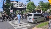 Dueños de establecimientos nocturnos marchan hacia el Palacio Nacional