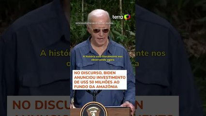Caminhada de Biden em direção à floresta amazônica após discurso viraliza nas redes sociais #shorts