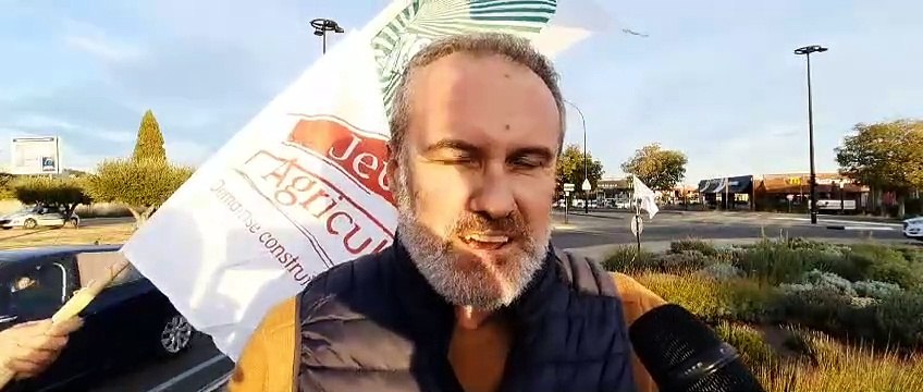 Fréderic Cavagna secrétaire général FDSEA dans le Gard. Agriculteur à Tornac.