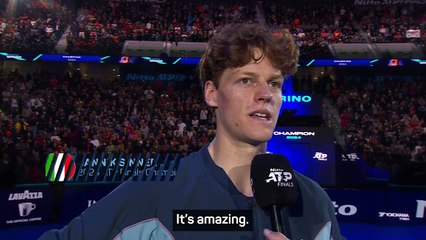 'Amazing' to become first Italian ATP Finals champion - Sinner