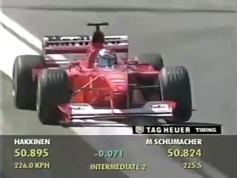 F1 – Michael Schumacher (Ferrari V10) lap in qualifying – San Marino 2000