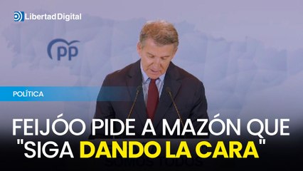Feijóo pide a Mazón que "siga dando la cara"