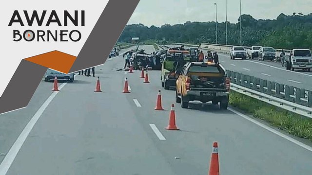 Lapan maut nahas dua kenderaan di Lebuh Raya Pan Borneo