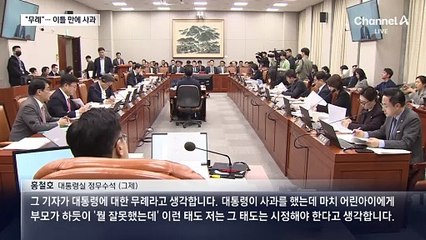 기자 질문에 “무례하다”던 홍철호, 이틀 만에 사과