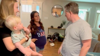 Mom Keeps Pregnancy Secret For Seven Months To Surprise Family With Baby Bump | Happily TV